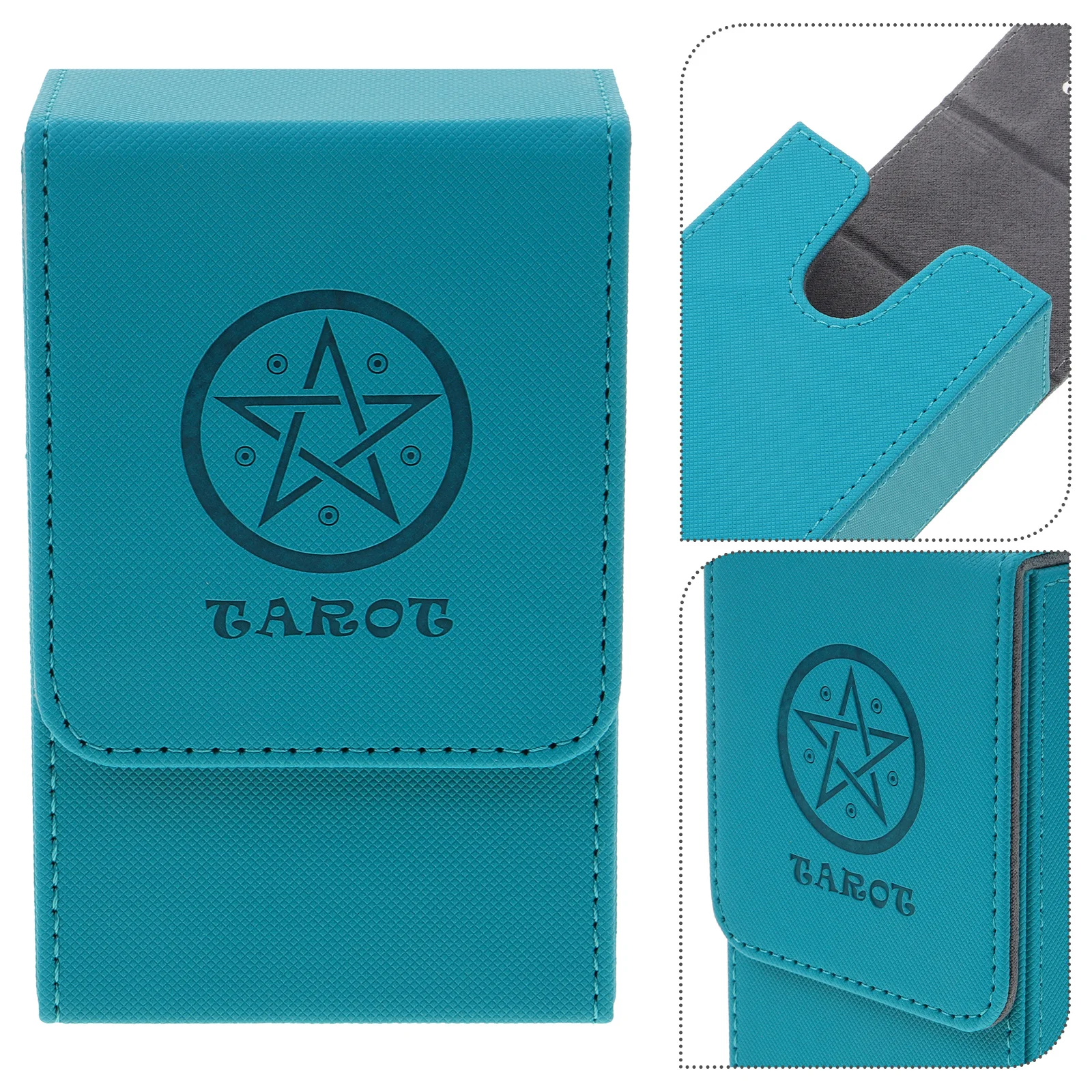 

Pu Tarot Card Storage Box Anti-Drop Portable Container For Envelopes Postcards Game Cards Holder Case Binder Magnetic