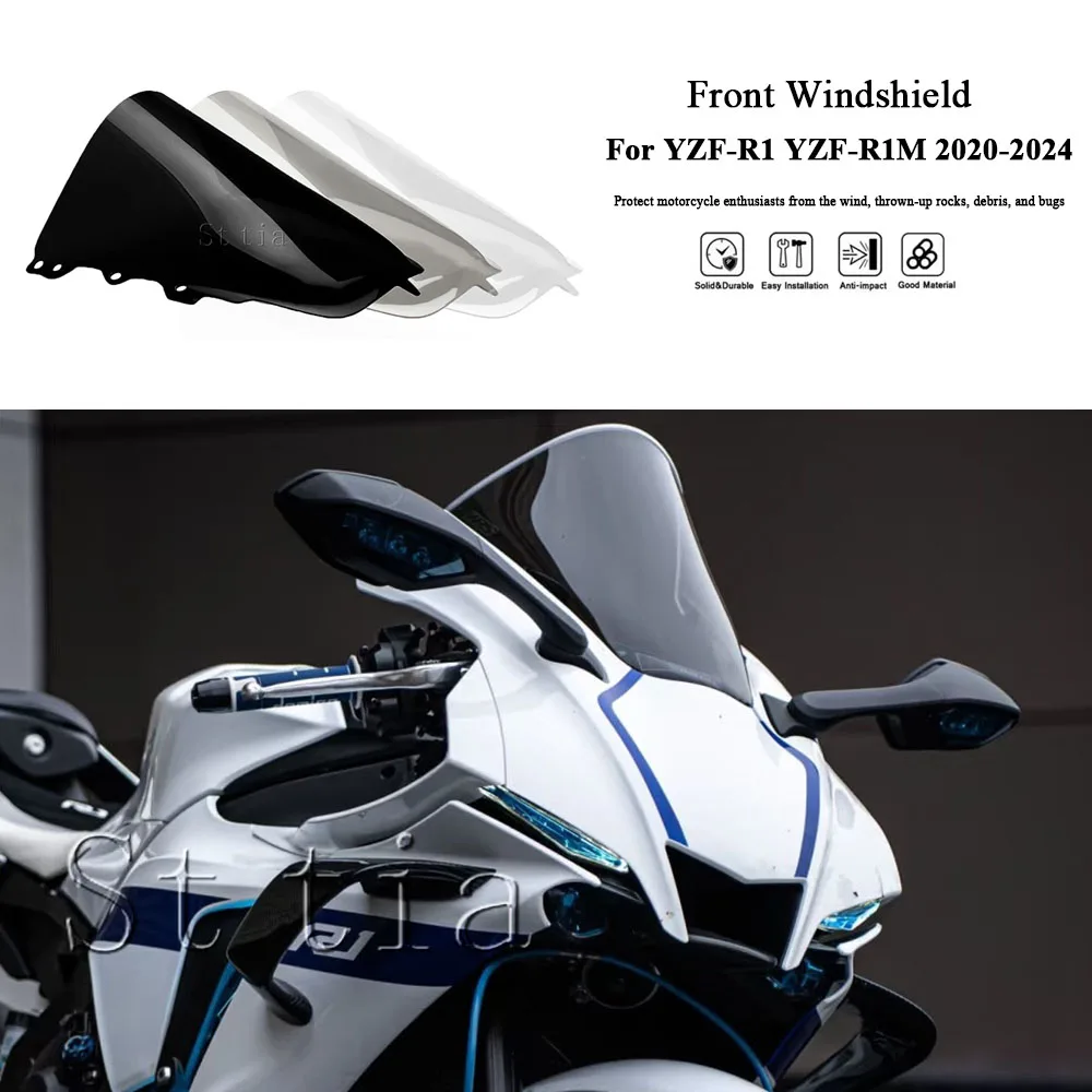 

Fit For New Yamaha YZF-R1 YZF R1 YZF-R1M 2020 2021 2022 2023 2024 Motorcycle Windscreen Screen Wind Deflectors Screen Windshield