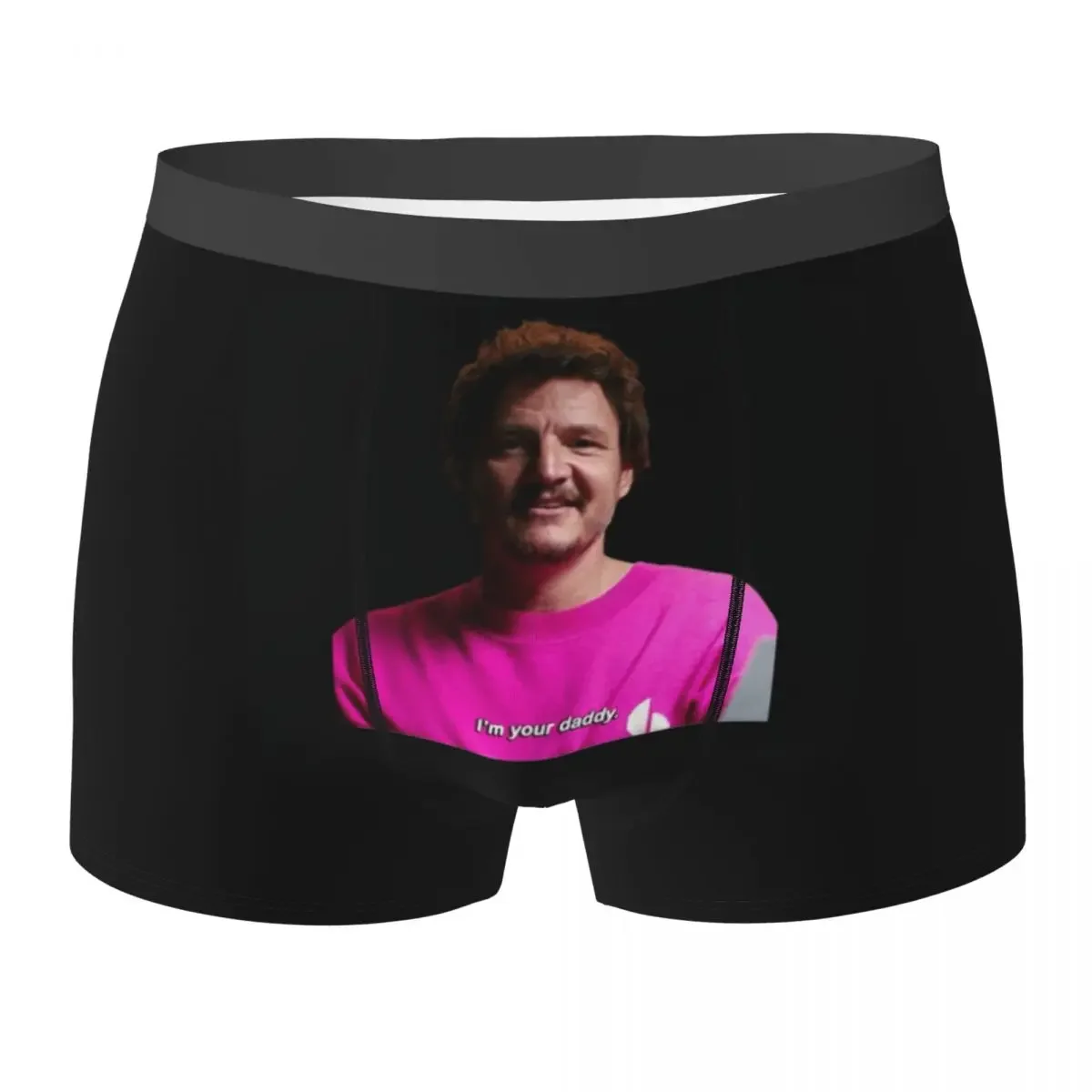 Man Pedro Pascal I Am Your Faher Boxer Briefs Shorts Panties Mid Waist Underwear Male Humor Plus Size Underpants