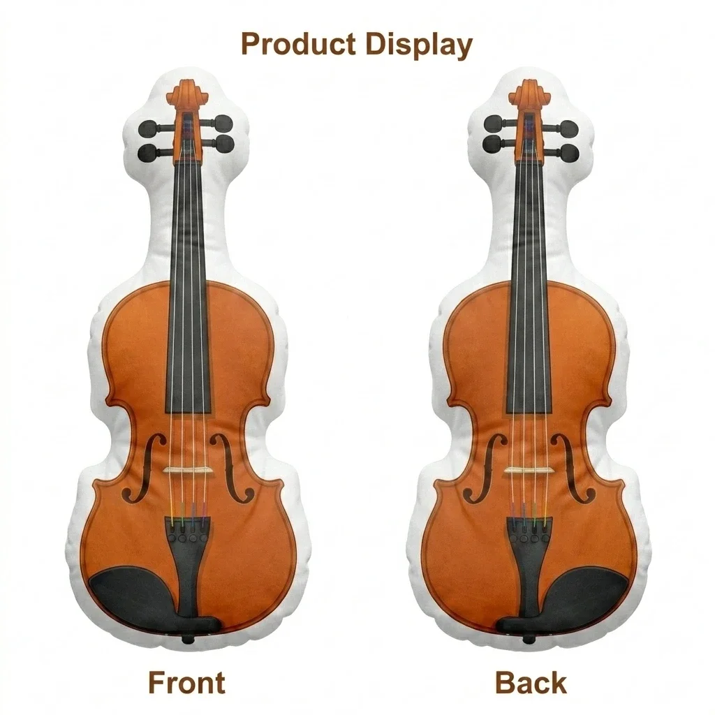 Violin Classical Music Instrument Orchestra Plush Pillow Cushion Irregular Stuffed Throw Pillow Home Decor Gift Sofa
