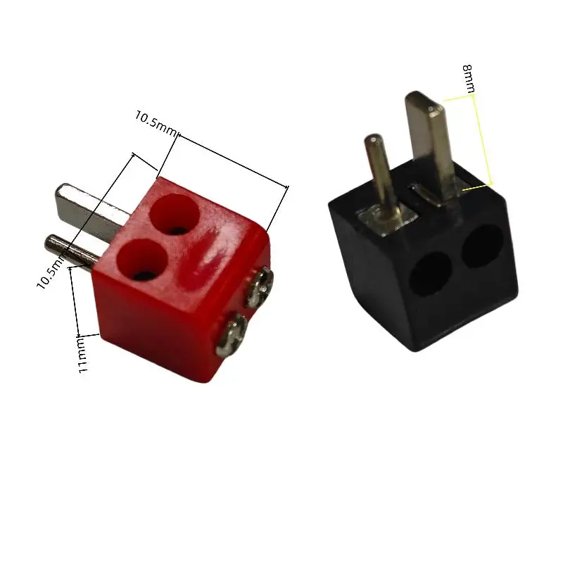 2/6Pcs Hi-Fi Speaker-Plug Connectors Red Black Electrical Equipment-Plug Connector Screw Terminal Block Connector 2Pin DIN