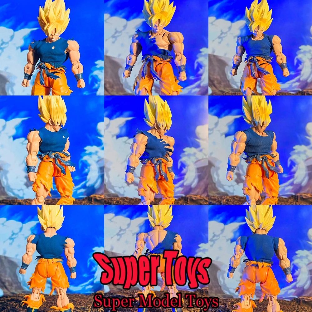 En Stock, 3 estilos, escala 1/12, ropa de soldado masculino, Dragon Ball Son Goku, chaleco ajustado de Color sólido, apto para muñeca modelo de figura de acción de 6 pulgadas