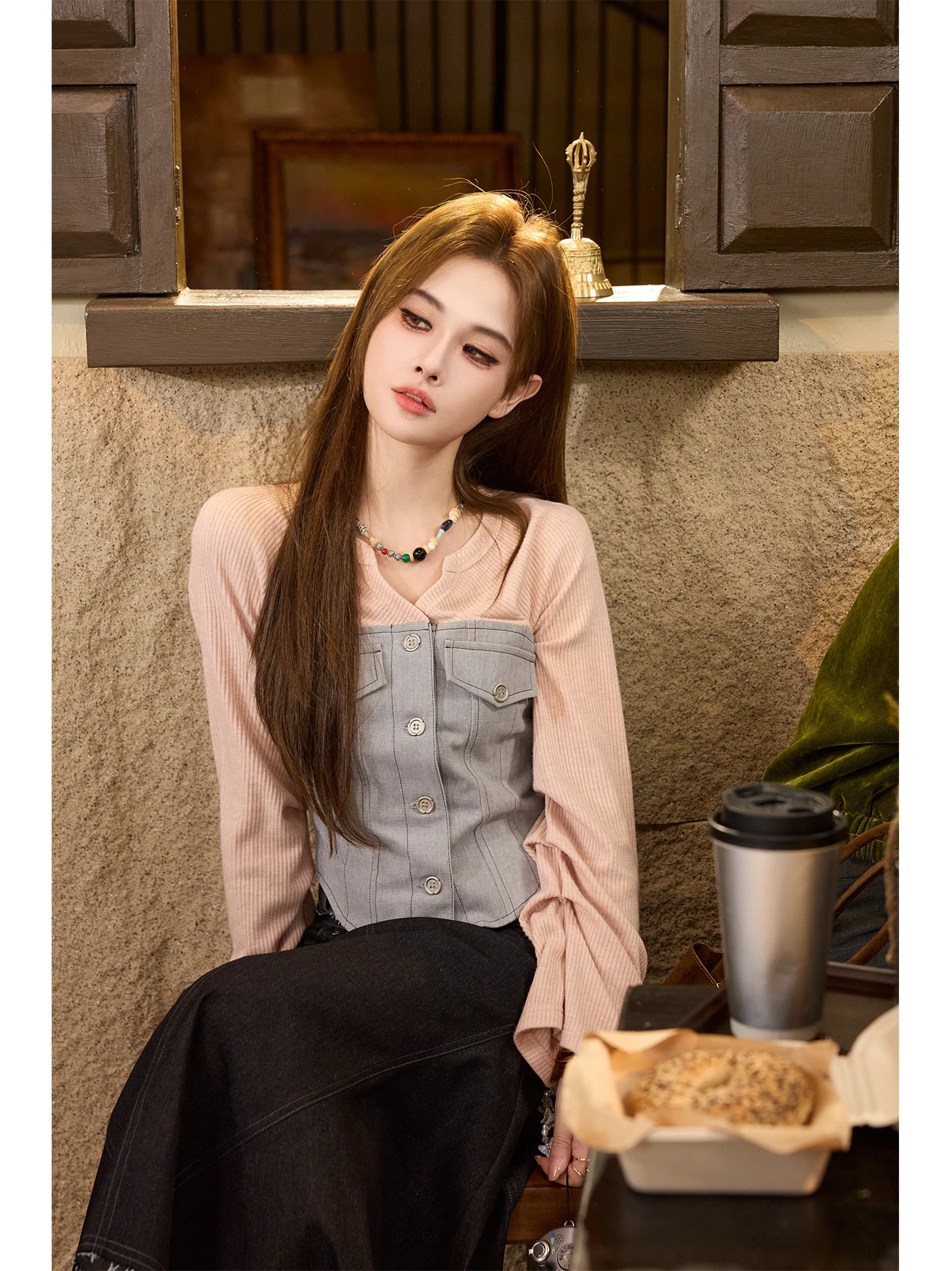 

Женский трикотажный комбинезон TUNT осенне-зимний, приталенный, с V-образным вырезом, длинными рукавами, с подкладкой на талии, дышащий, стандартной длины