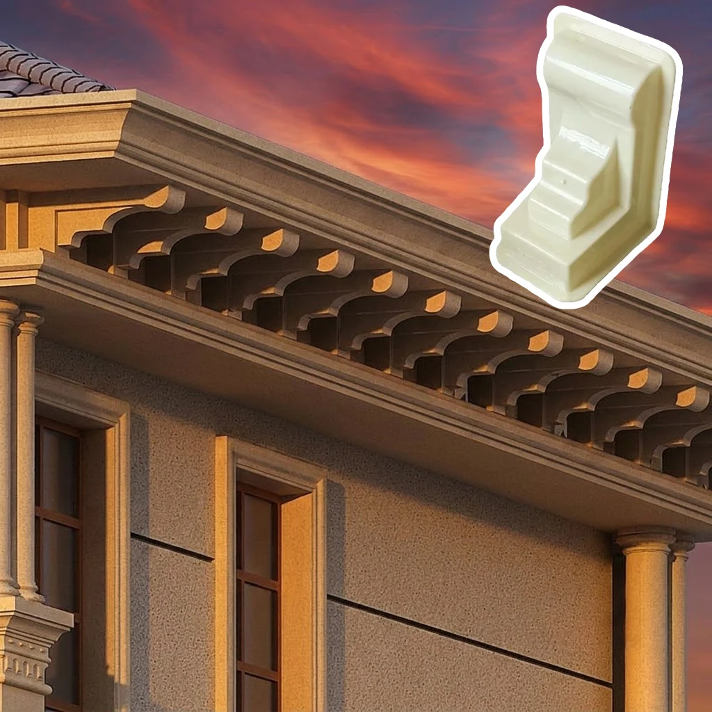 25 * 15 * 13Cm house beam support cement mold Abs plastic European style exterior wall eaves decoration prefabricated module