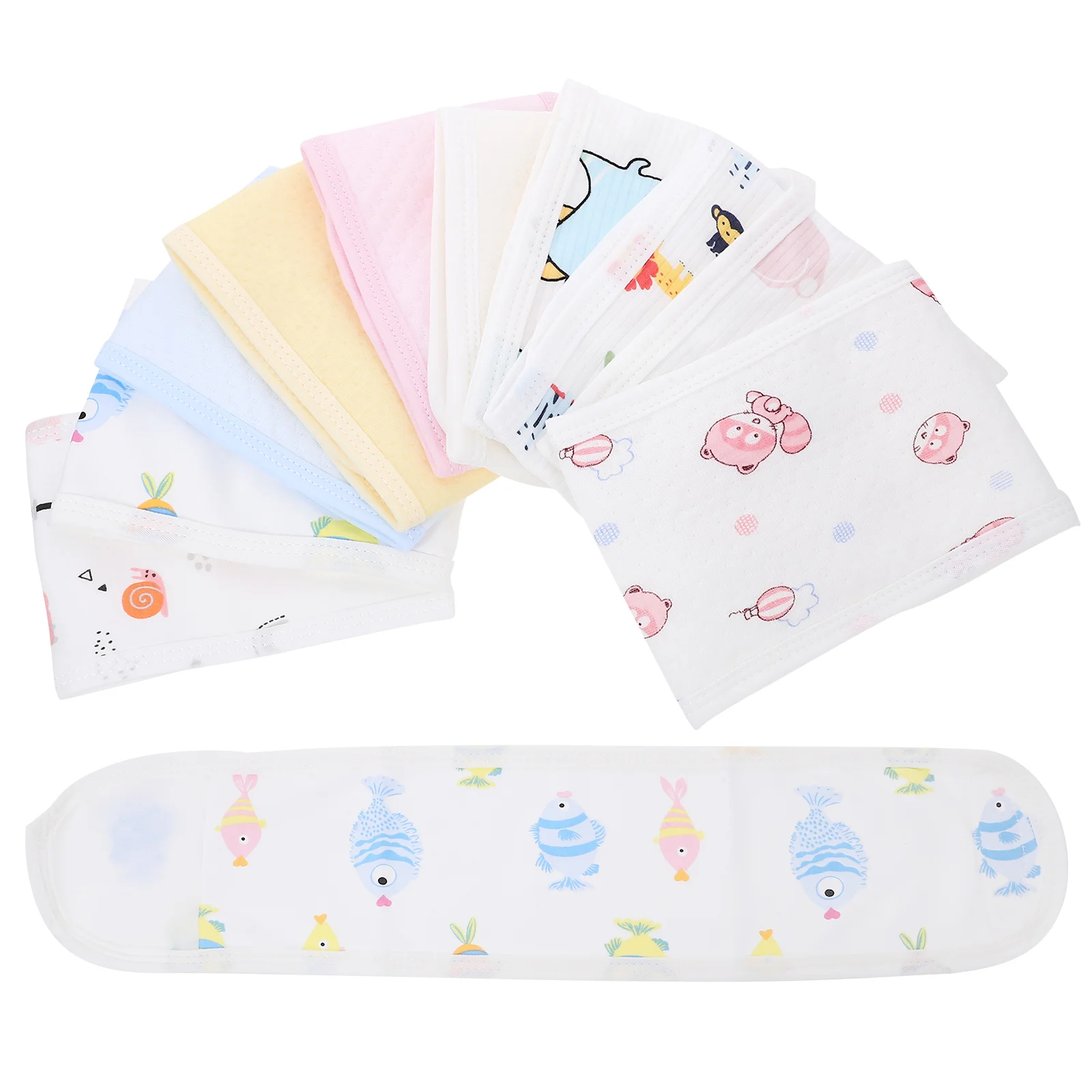 10 Pcs Newborn Belly Belts Baby Infant Band Straps European American Out of Shape Umbilical Cord Wraps Navel