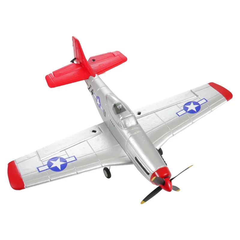 FX9501 P51D Mustang 4 canaux RC avion moteur sans balais, modèle de chasse à l'échelle avec train d'atterrissage rétractable pour débutant adulte