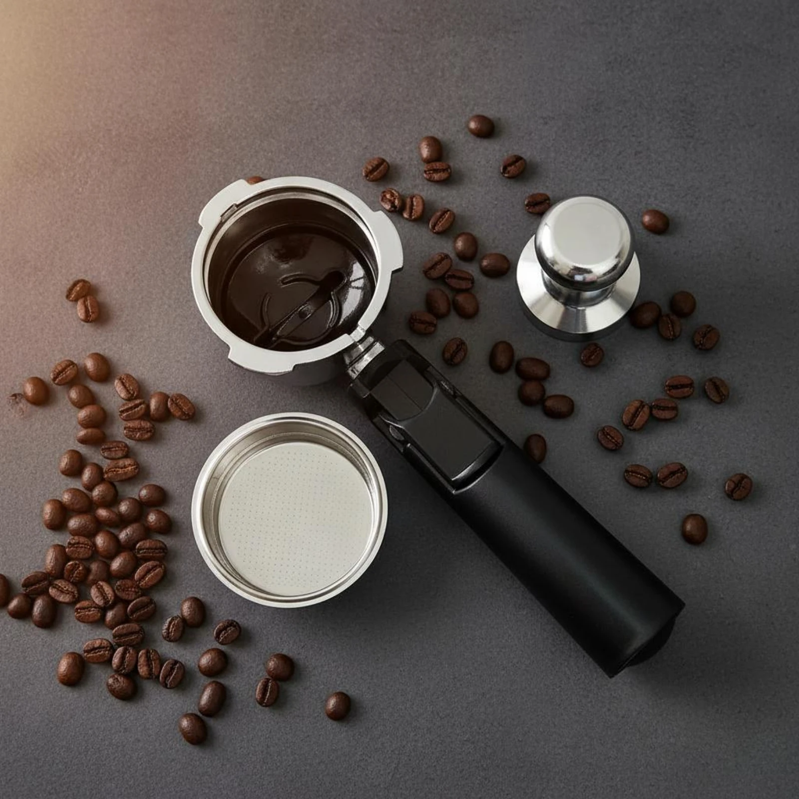 51mm Coffee Handle with Strainer Basket Aluminum Alloy 51mm Portafilter Kitchen Appliance Part for Cafe view 3