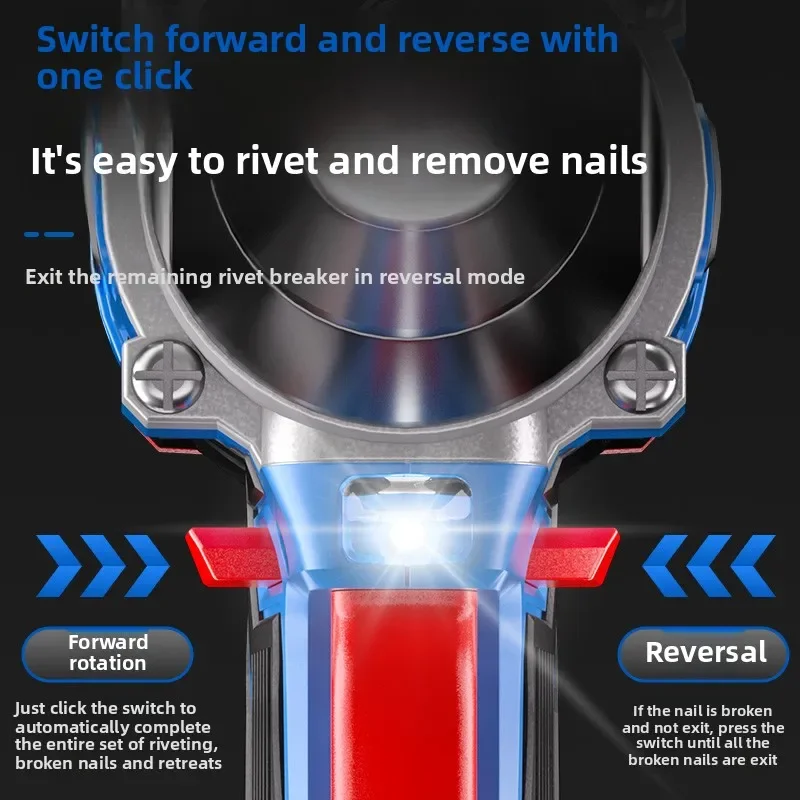 110V/220V Cordless Electric Rivet Gun Lithium Battery Powered Automatic Small Nut Riveter GH