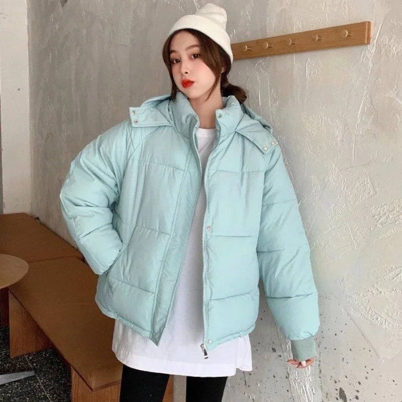 2023 New Women Down Cotton coat Winter Jacket Female Casual fashion Parkas make someone slimmer short Outwear hooded Overcoat