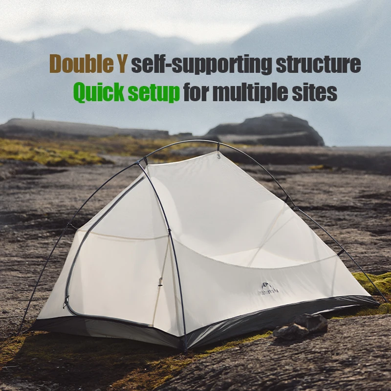 Naturehike Tent Cloud Up Pro Outdoor Ultralight Hiking Camping Tent Travel Tent 1-2Person Quick Build Big Space Waterproof Nylon