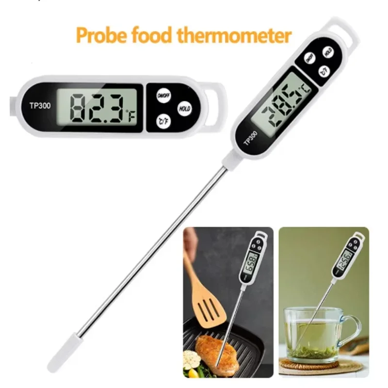 Termómetro Digital de Cocina 1-10P TP300 para Agua, Aceite, Carne, Sonda para Alimentos, Barbacoa, Horno Electrónico, Herramientas de Cocina