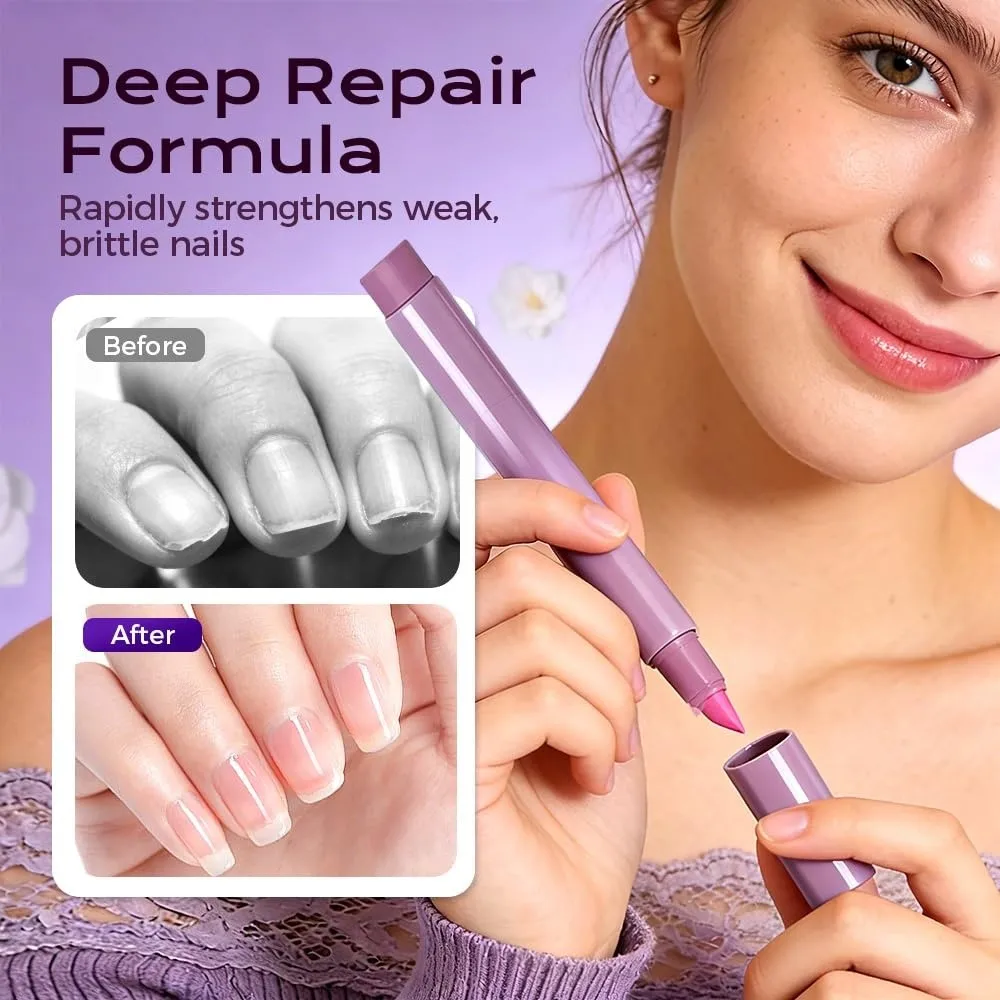 New 2-in-1 Nail Art Pen Essence Brush Moisturize Formula Cuticle Pusher Pen Nail Care Tool Cuticle Oil Pen Damaged Nails