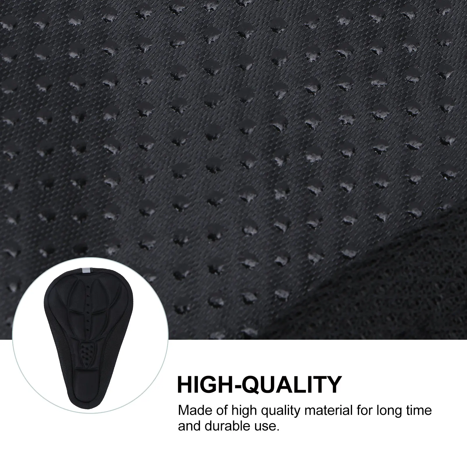 

Comfy Cycling 3D Gel Bike Saddle Cover Black Ergonomic Shock Absorbing Soft Breathable Bike Seat Cushion for Long Distance