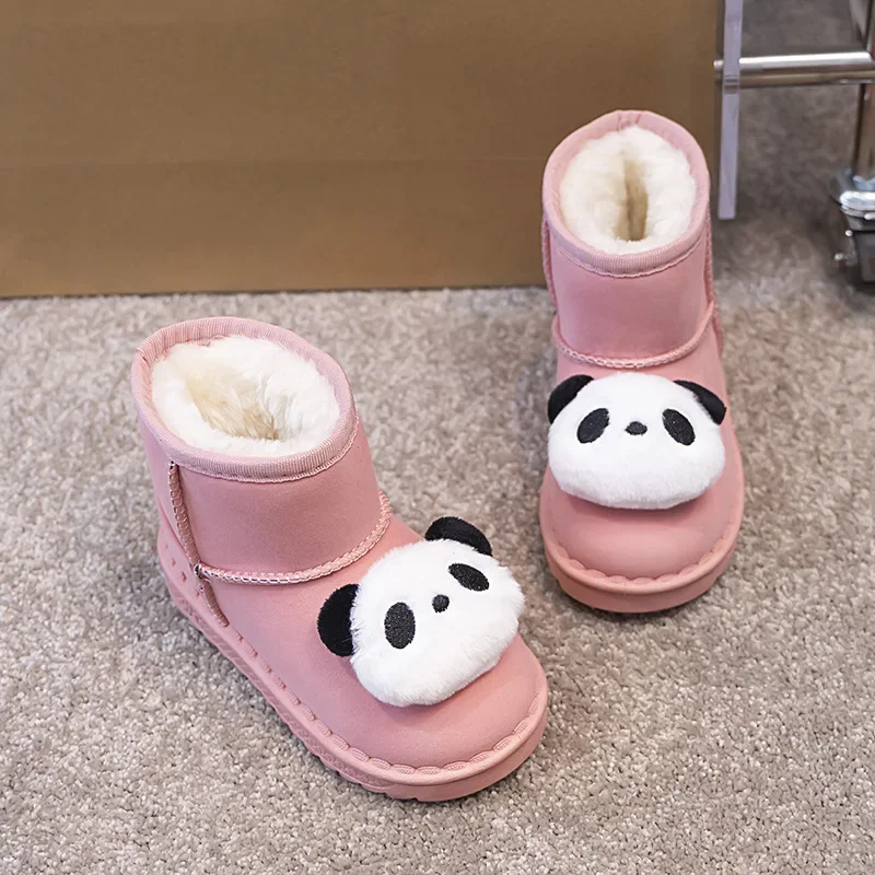 Warm Snow Boot New Fashion Girl Boots Cute Cartoon Winter Boot Daily Versatile Child Shoes Thick Soled Comfort Girl Shoe Botas