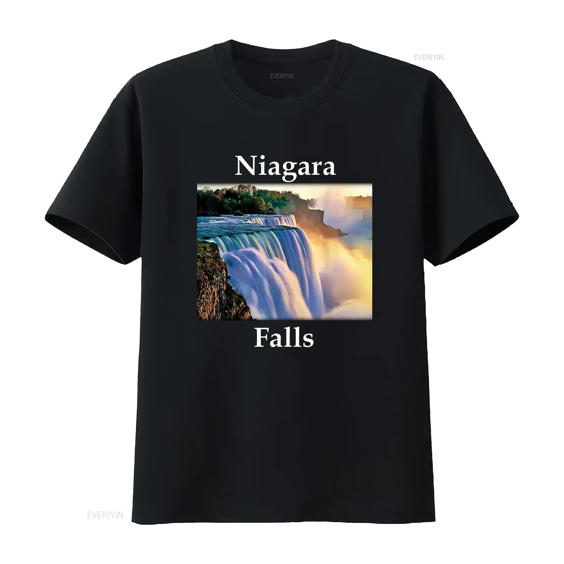 Beautiful and Spectacular Niagara Falls T Shirt Black vintage Washed streetwear Slightly Casual Versatile designer clothes