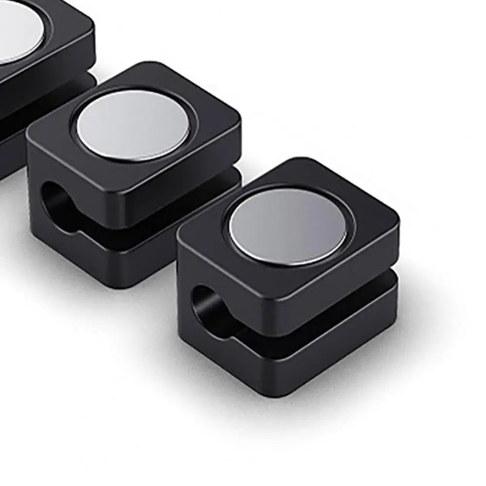 Adhesive Cable Clips Adjustable Magnetic Cable Organizer Clips Self-adhesive Cord Holders for Home Office under Desk Wall Cable