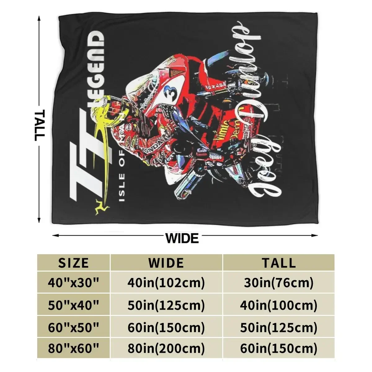 Isle Of Man TT Motorcycle Blanket Soft Warm Flannel Throw Blanket Bedding for Bed Living room Picnic Travel Home Couch