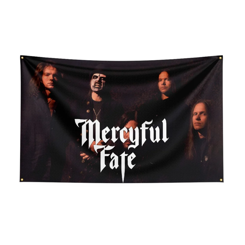 M-Me-r-cyful Fate Flag Professional Flag Polyester Digital Printing Flagge Banner For Decoration Garage Room Home