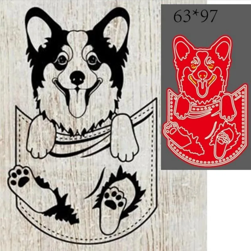

dog metal cutting dies Scrapbooking paper craft knife mould blade punch template Embossing stencils 1pcs