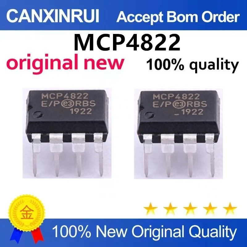 （5pcs-10pcs）Brand new original patch MCP4822-E/SN SOIC-8 analog-to-digital converter/chip
