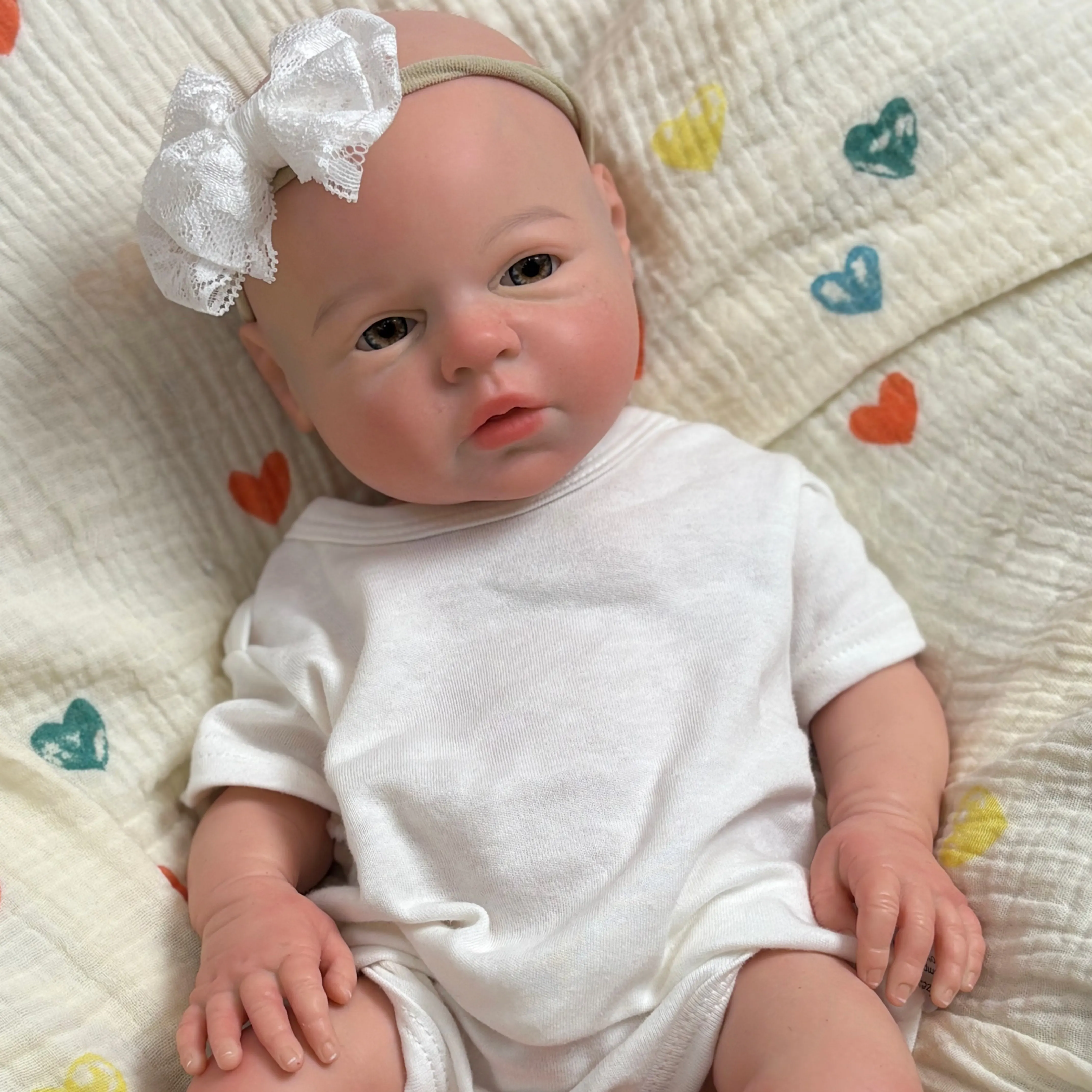 18 Inch Washable Soft Silicone Reborn Girl Doll, Realistic Hand Painted Skin, Extra Outfit, Ideal Gift, Bebe Reborn De Silicona - view 3