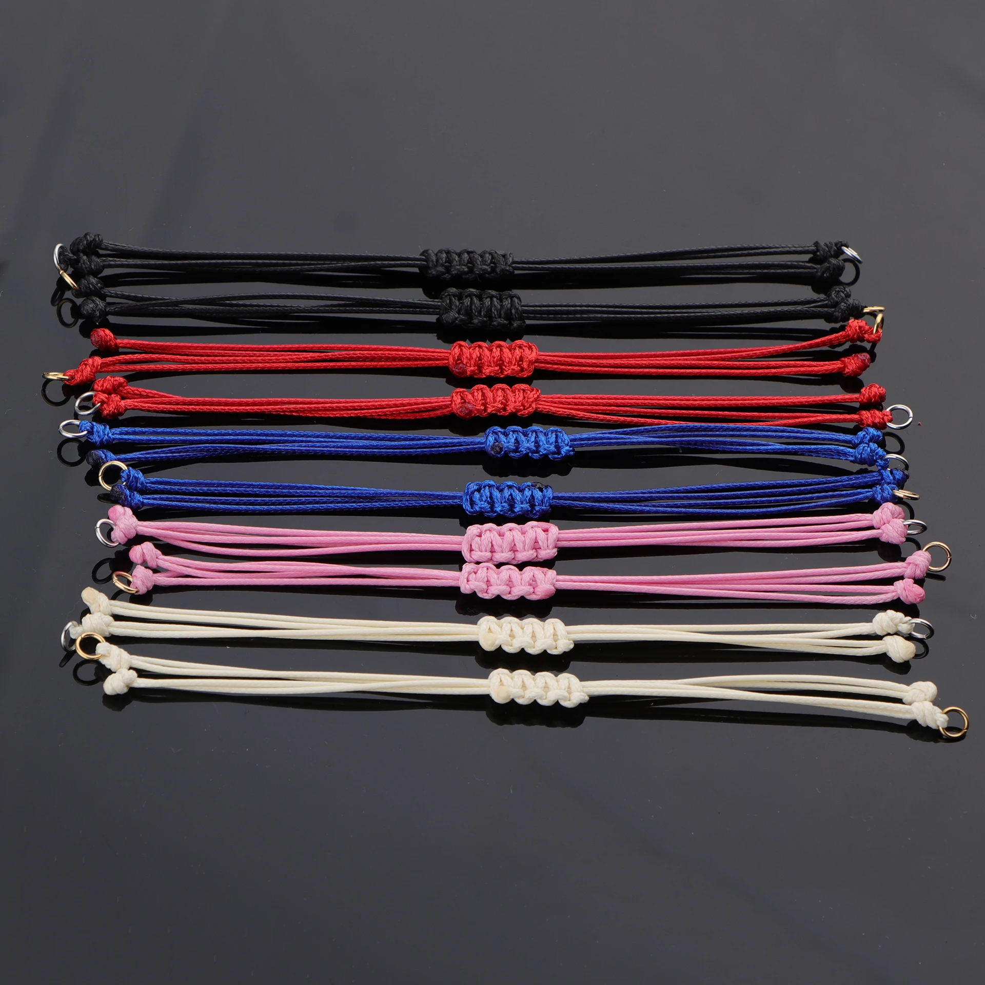 

20pcs/lot Handmade Wax Thread Braided Bracelet Adjustable Waxed Cord Pendant Chain for DIY Handmade Bracelet Accessories Jewelry