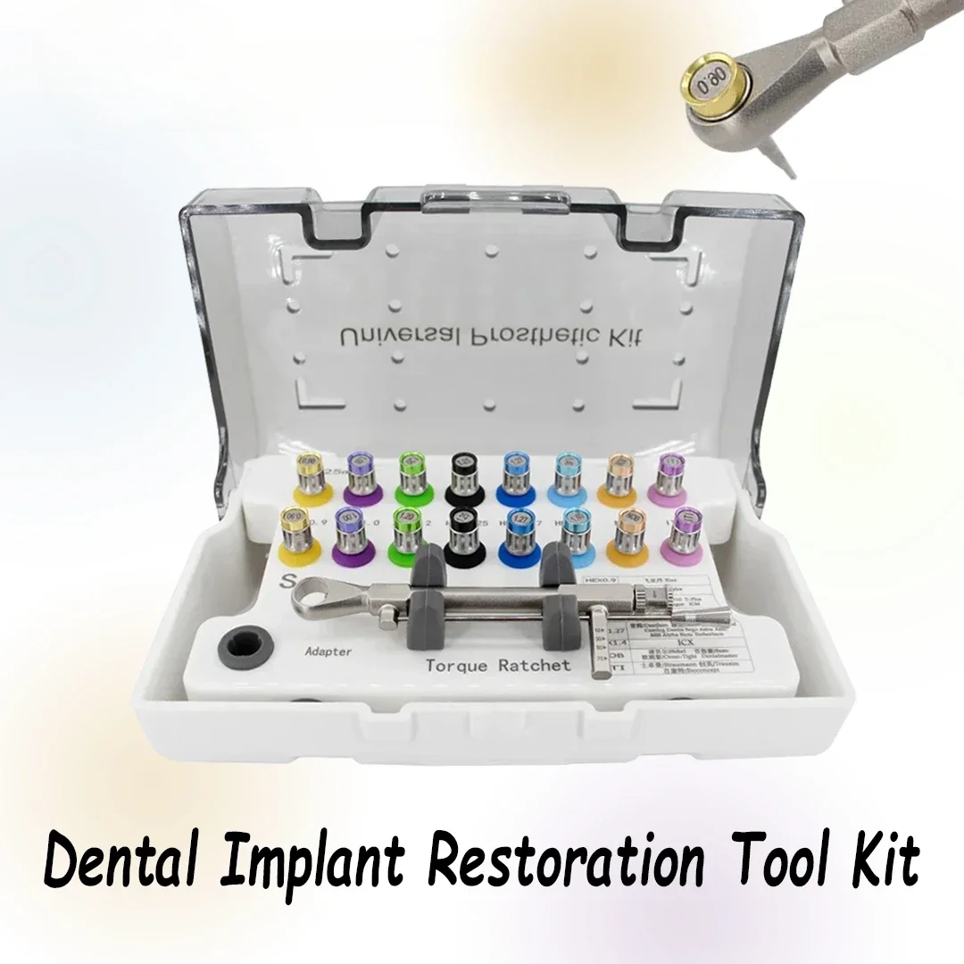 Dentals Universal Implants Torque Screwdrivers Wrench Dentals Implants Restoration Tool Kit 10-70NCM