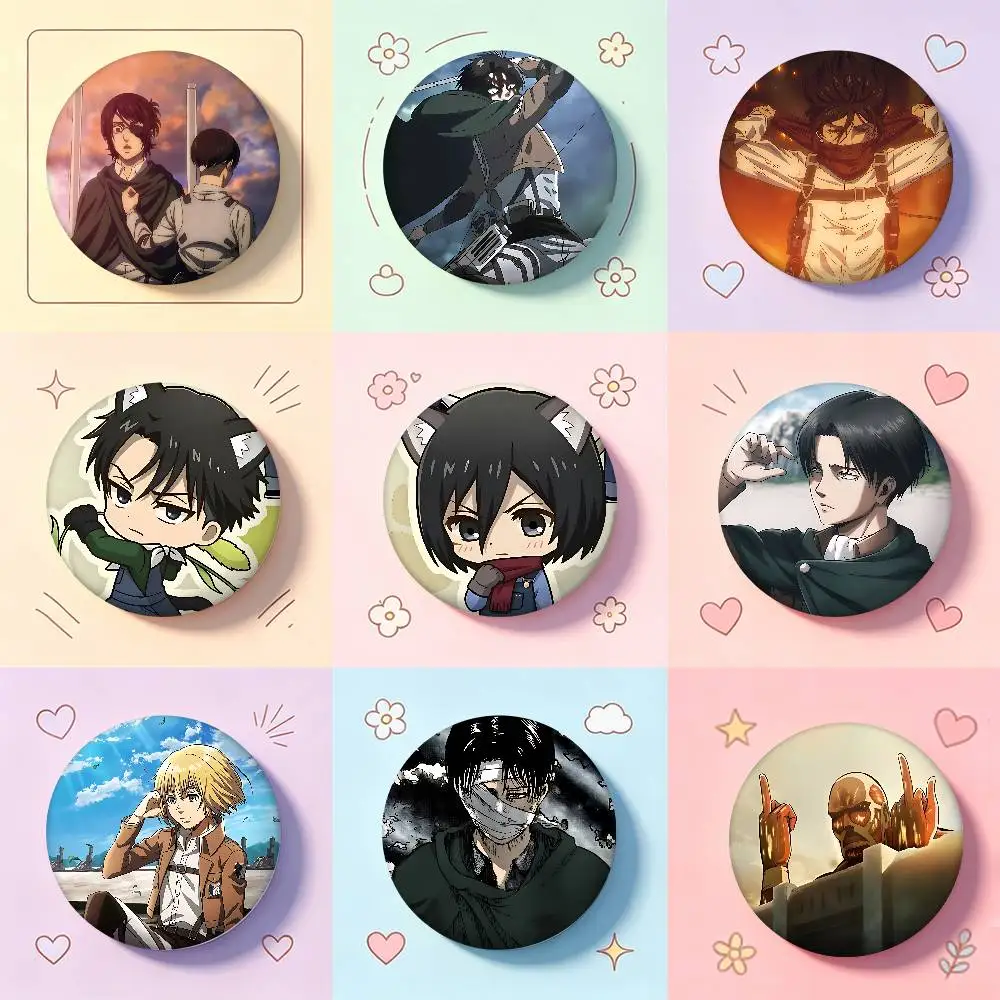 Anime A-Attack On Titan-s Cartoon Star Badges, Brooches, Pins, Tin Props, Christmas Gifts, Birthday Gifts
