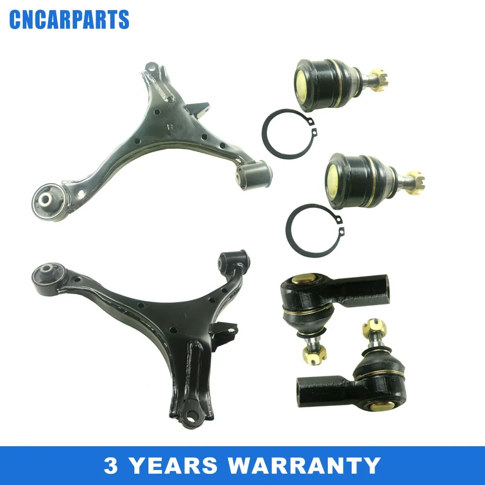 6PCS Front Lower Control Arm Ball Joint Rod End Fit for 2001 2002 2003 2004 2005 Honda Civic