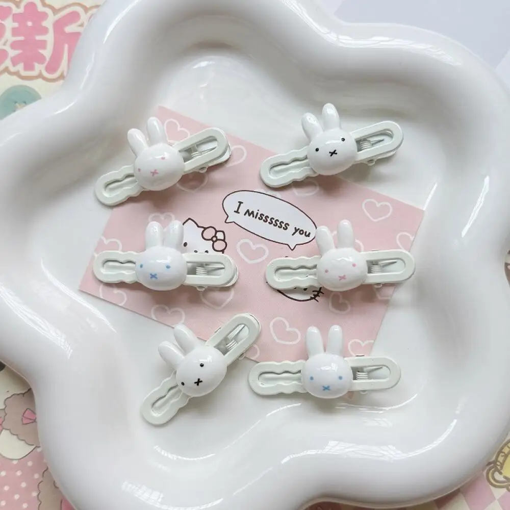 Miffy Hair Clips Cute and Sweet Girl Duckbill Clips Girl Side Bangs Clips Student Cartoon Kawaii Back-To-School Gifts