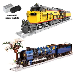City Technical Remote Control Diesel locomotive AC6000CW Building Block Model Orient Express Train Bricks Toy Kid Christmas Gift