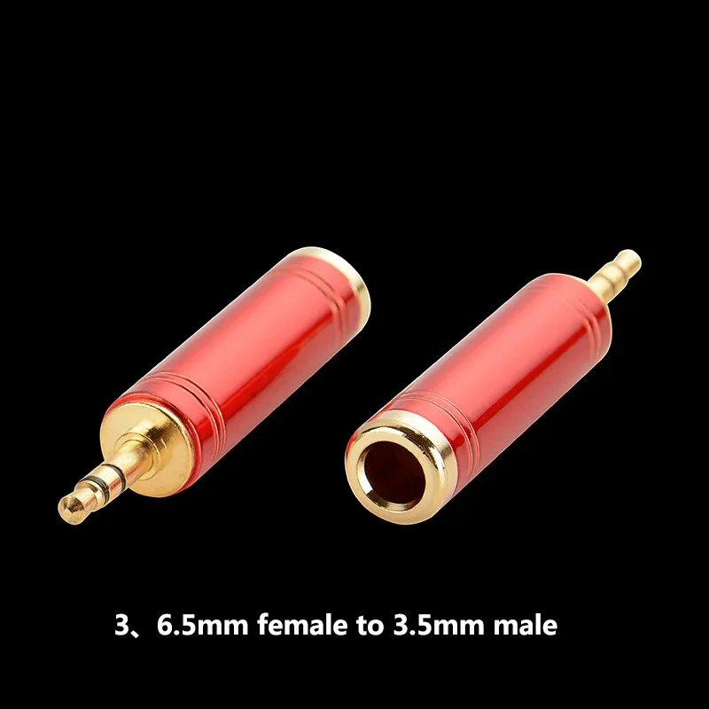 5pcs NEW Audio Earphone Headphone Splitter Adapter 3.5mm to 2 Earbuds Stereo Headse 6.35MM TO rca male to female 6.5