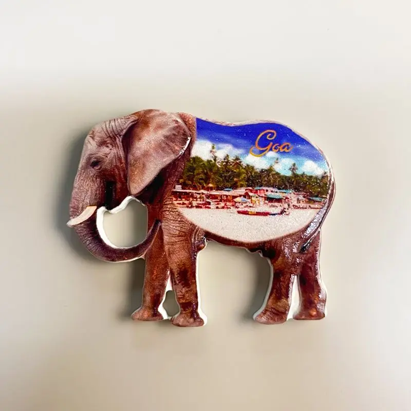 

India Thailand Travel Souvenirs Auspicious Elephant Refrigerator Magnets Kitchen Decorations Personalized Three-Dimensional Magn