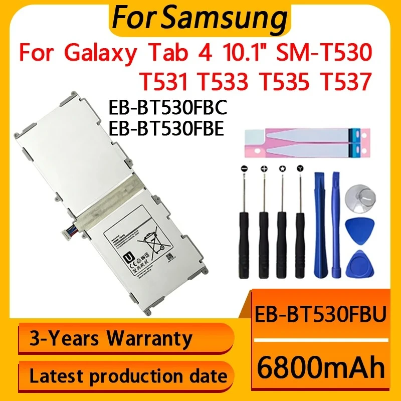 EB-BT530FBC EB-BT530FBE NEW 6800mAh Battery For Samsung Galaxy Tab 4 10.1 SM-T530 T533 T531 T535 T537 EB-BT530FBU Tablet Battery
