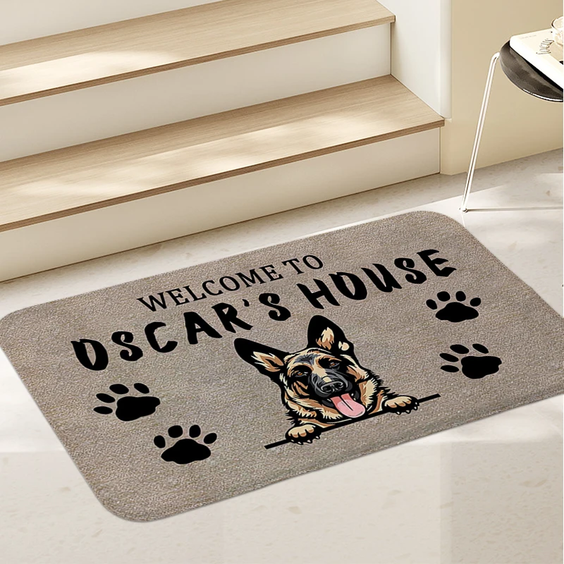 

Funny Doormat Entrance Door Mat Carpet Living Room Pet Dog Washable Non-slip Kitchen Rug Aesthetic Mat for Hallway Bathmat Home