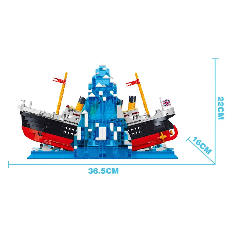 

Idea Book Stand Stationery Building Brick Titanic Ship Iceberg Bookends Mini Block Educational Toys Construction Brick For Gifts
