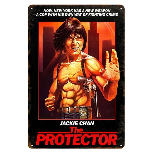 The Protector Jackie Chan Movie Metal Poster Tin Sign 20x30cm Plaque  -aluminum