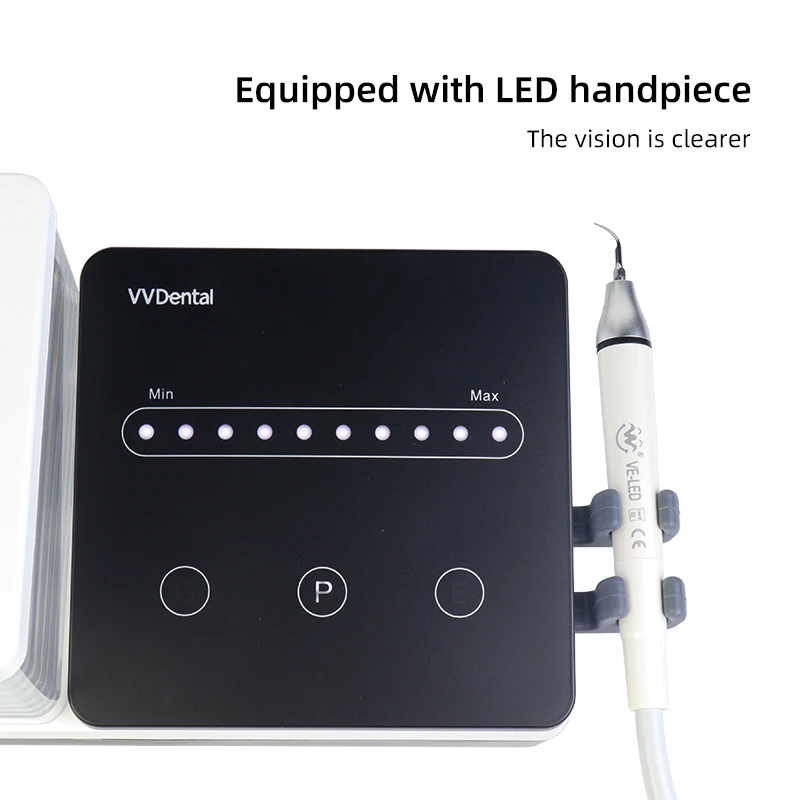 VVDental Wireless Dental Ultrasonic Scaler with LED Handpiece and 10 Tips Powerful, Smart Touch System & Sine Wave Drive