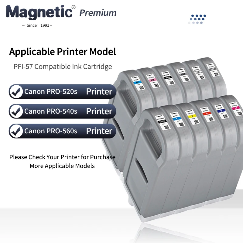 

PFI57 pfi 57 PFI-57 картридж с чипом, совместимый для принтера Canon imagePROGRAF PRO-540s PRO-560s PRO-520 PRO-540 PRO-560