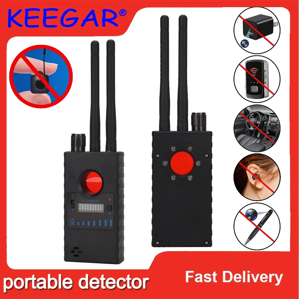 RF Detector Spy Things Device Anti-Spy Camera Detector GPS GSM Bug Inside Car Tracker Finder Spy Gadgets Device GPS Detector