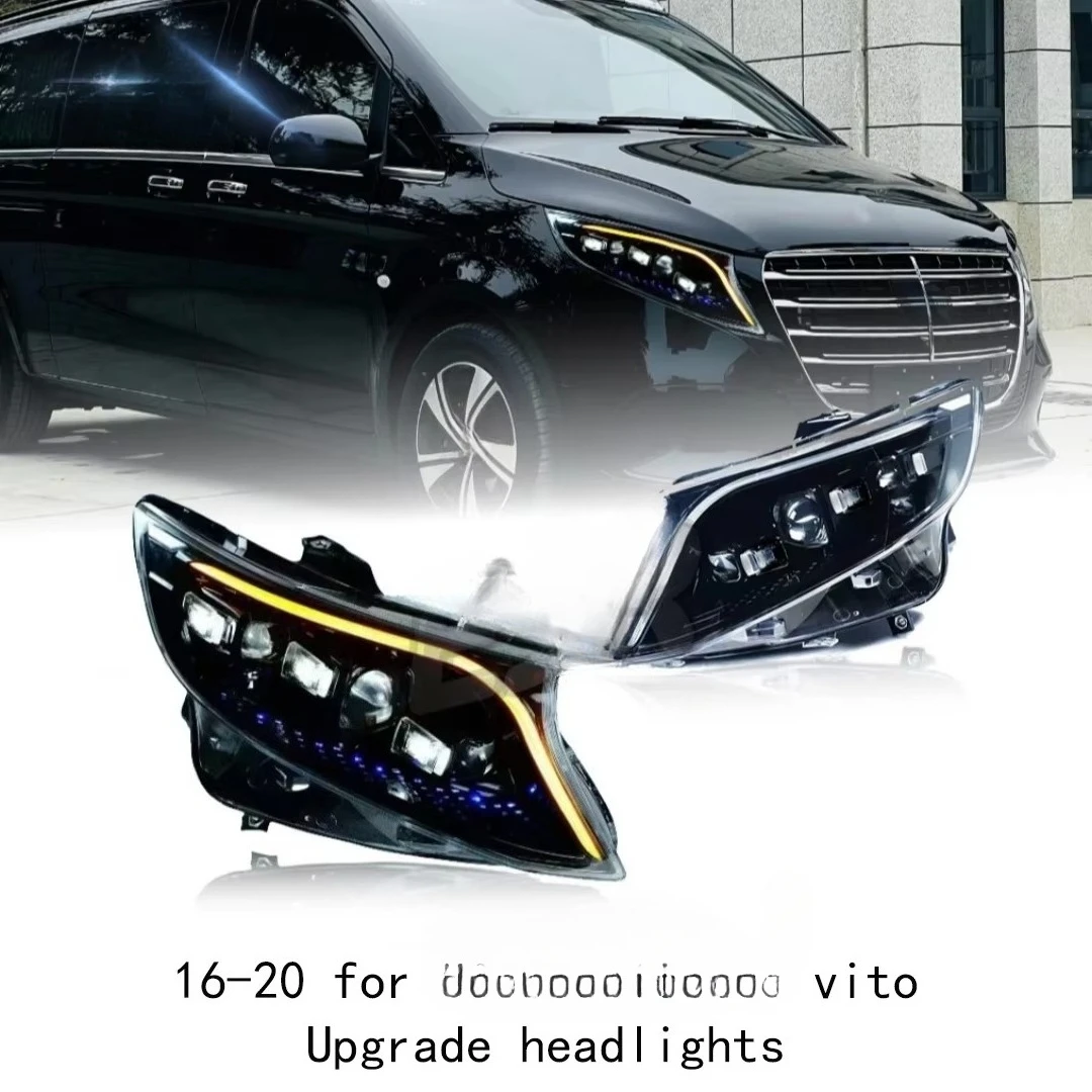 Suitable 16-23 for  VitoW447 Headlight Assembly Refitting LED Lens Daytime Running Lights.