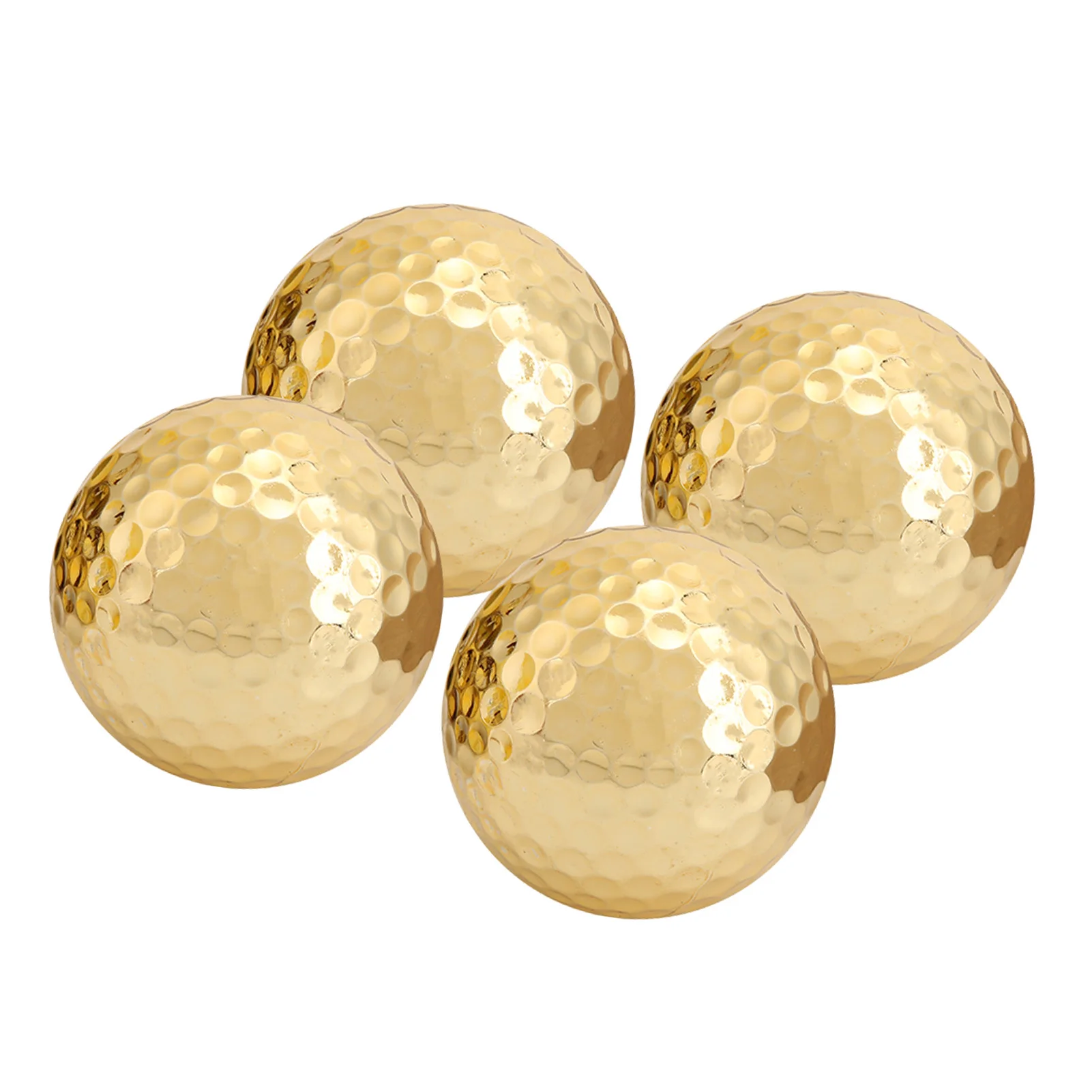 4Pcs Portable High Quality Double Layer Gold Plating Golf Ball Accessory