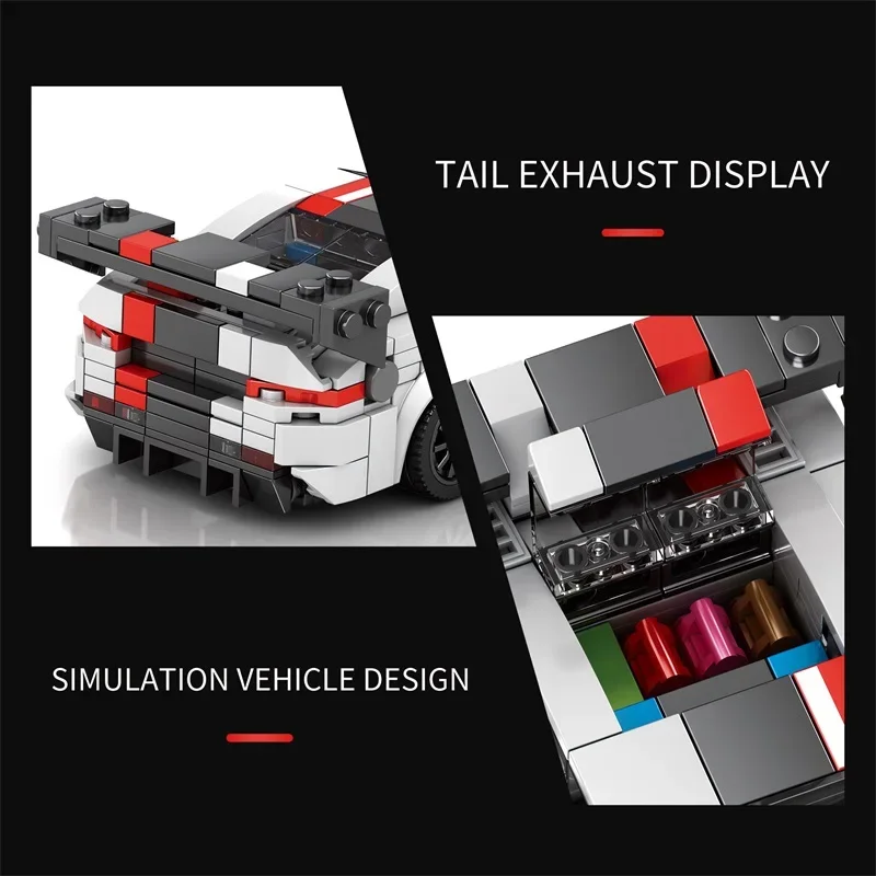 379 個シティレーシングカーモデルビルディングブロック 1:24 スポーツ車両モデルレンガデスクトップ装飾品子供教育 DIY おもちゃギフト