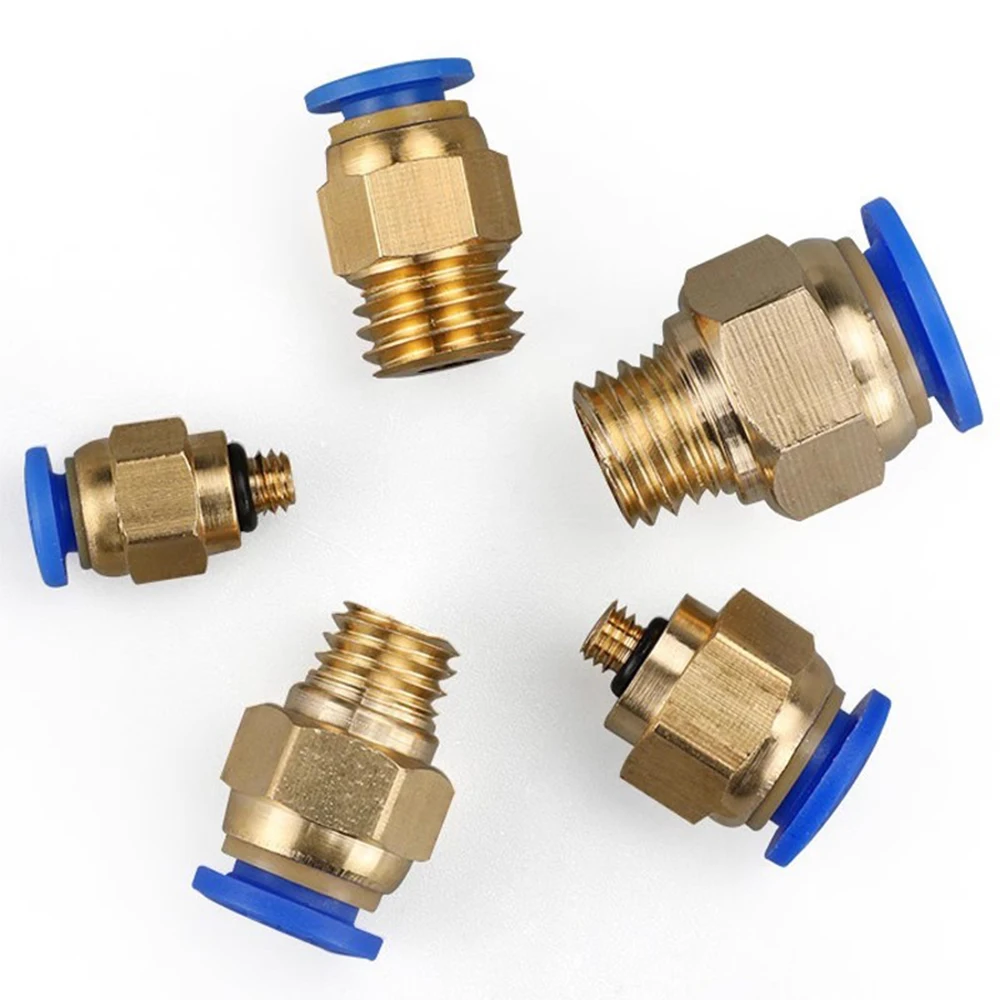 Tubo de aire Pu de 4 mm y 6 mm con hilo m métrico de la boquilla de agua rápida neumática M6X1 M8X1.5 M8X1.25 M10*1 M10*1.25 M10*1.5 M12*1 M12*1.25 M12*1.5  M12*1.75 M14*1.5