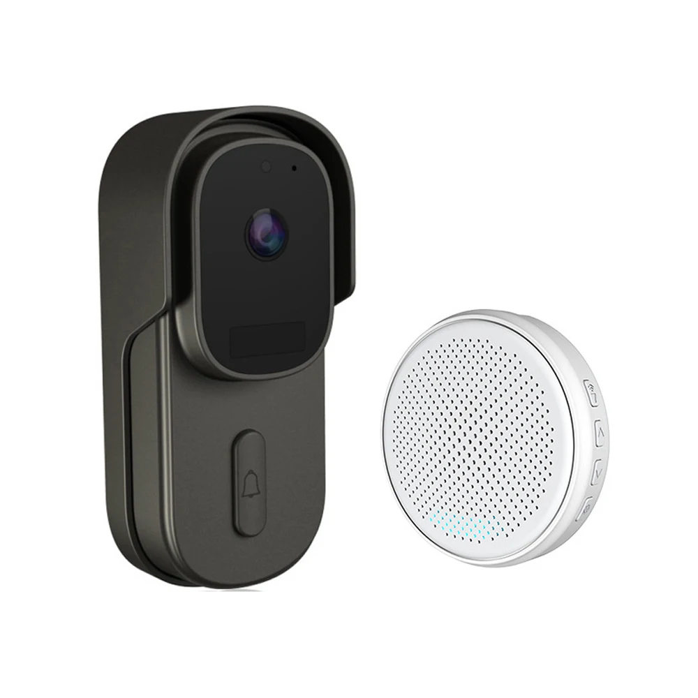 2.4GHz WiFi 1080P Tuya Video Doorbell Wireless Smart Doorbell Camera with Chime Waterproof Remote Visual Call 2-Way Audio IR