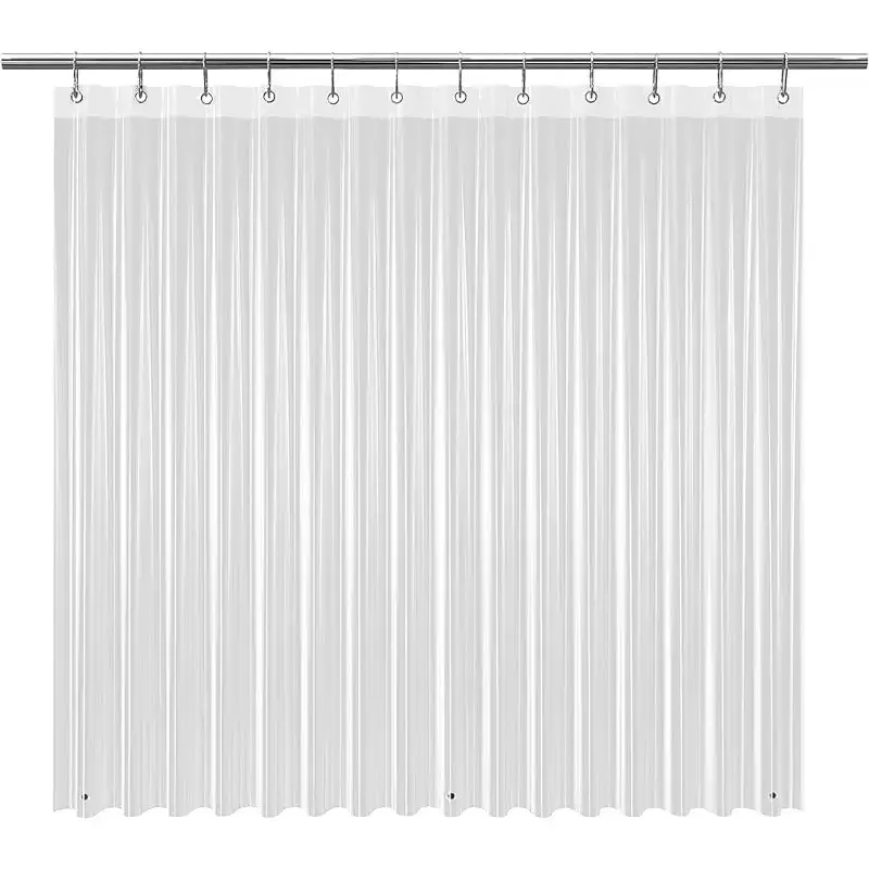 Clear Shower Curtain Liner Light Weight, Shower Liner 72x72 Inches, Waterproof, No Smell with 12 Rust Proof Metal Grommets