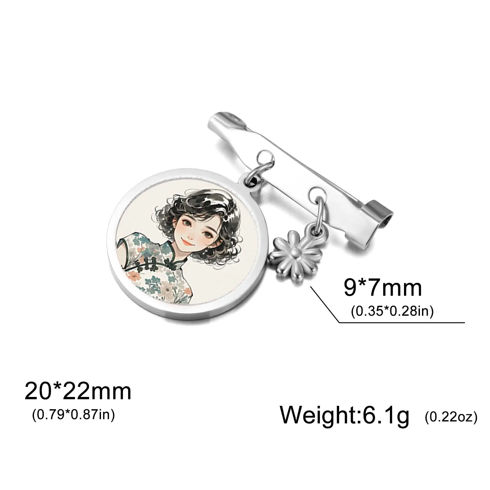 Sipuris-broche con foto personalizada, alfileres de moda personalizados de acero inoxidable, insignia, placa con nombre, joyería, regalos de boda, venta al por mayor