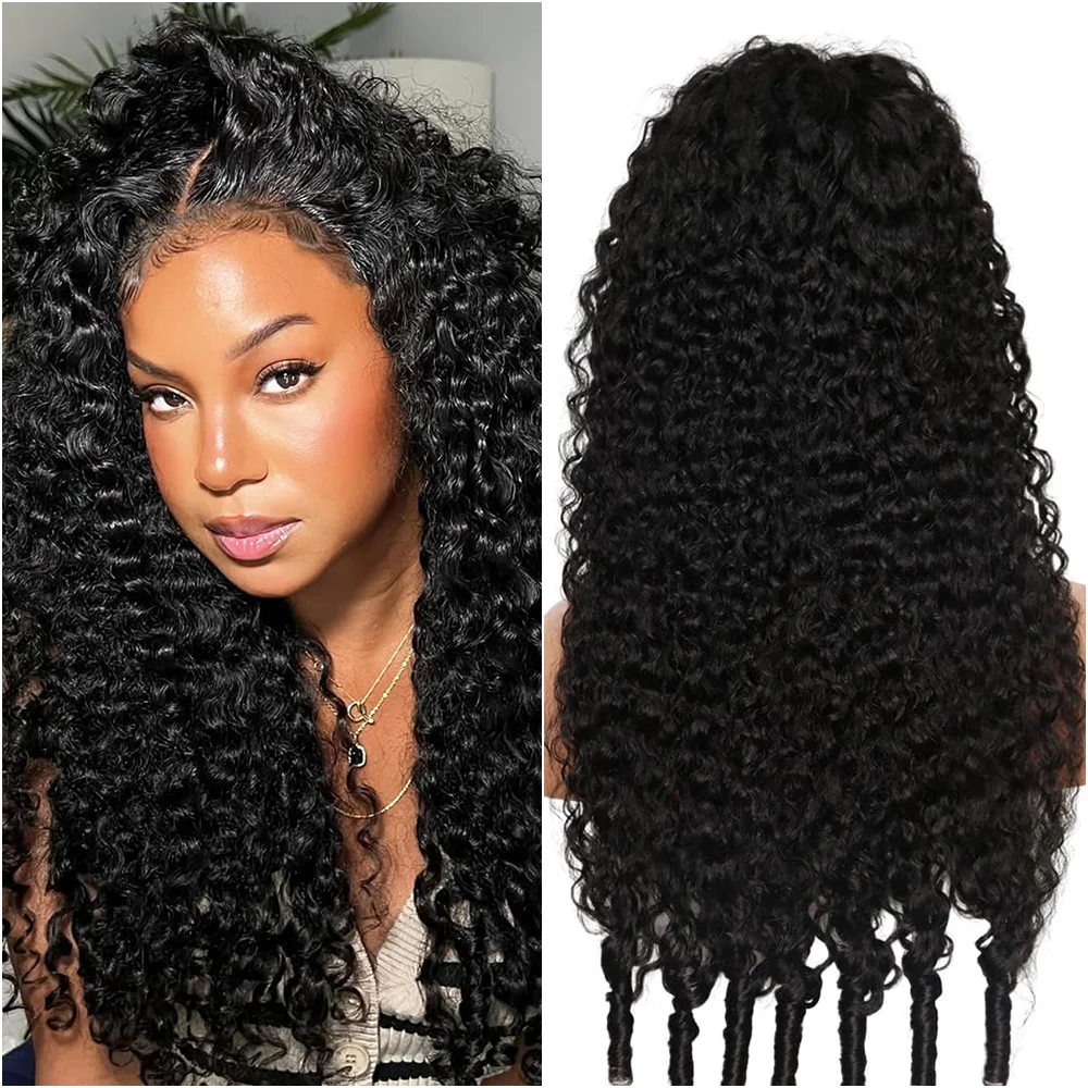 

40-дюймовый парик из натуральных бирманских кудрявых волос, без клея, с кружевной передней частью 7x6, 13x4, 13x6, HD прозрачное кружево, для женщин