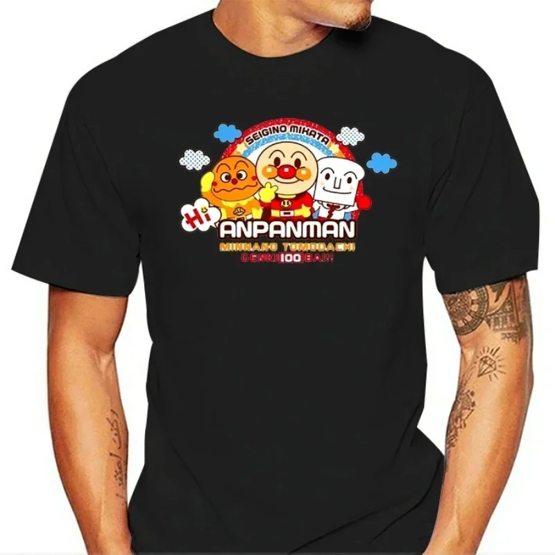 Hi Anpanman Maglietta Nostalgic Japanese Anime Design Harajuku T-shirt Creative Skateboard Men's Tshirt Roccia Women's T-shirts