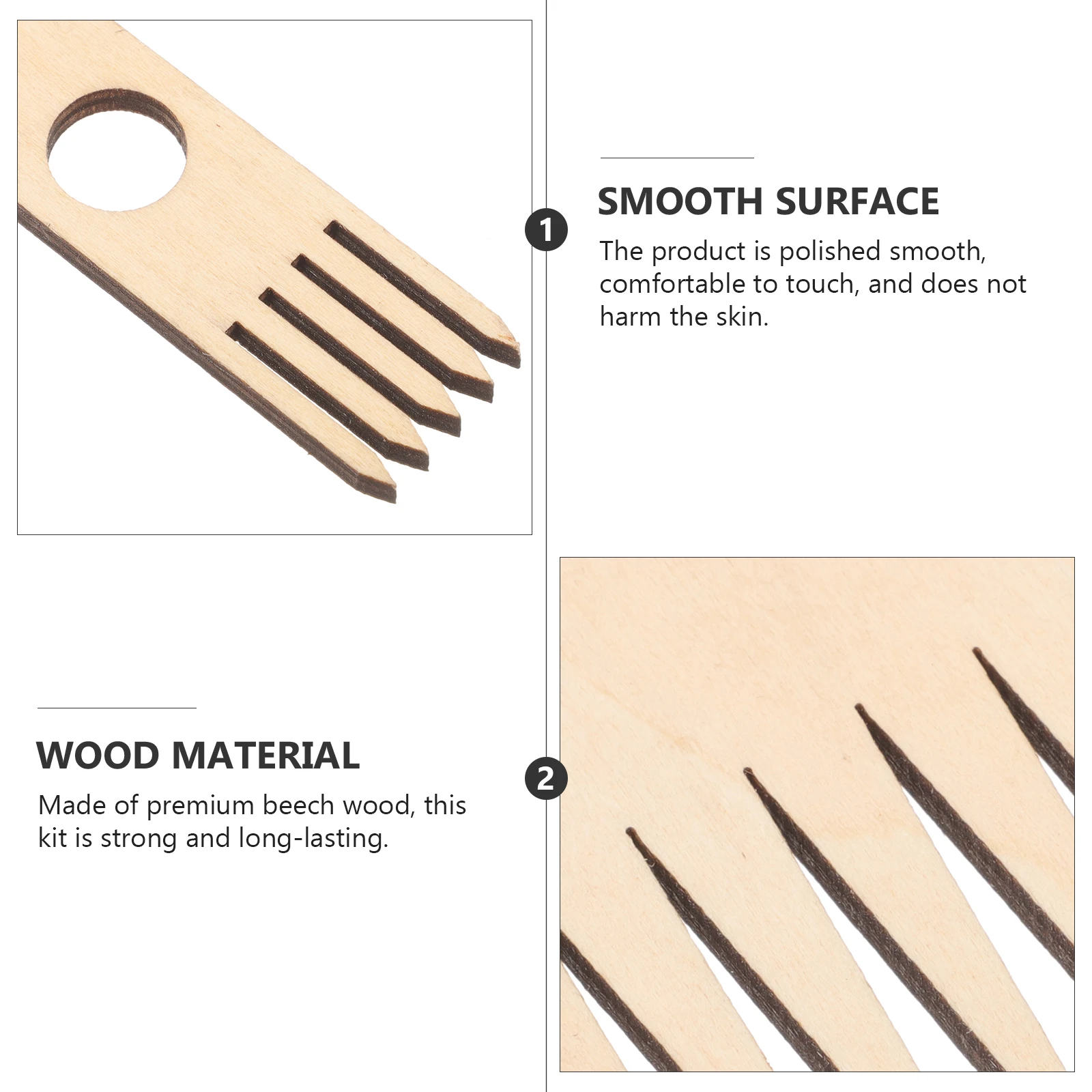 

1 set Wood Stick Set Big Eye Shuttles Weaving Stick Knitting Needles Shuttles Weaving Sticks Tapestry Tool DIY Crafts